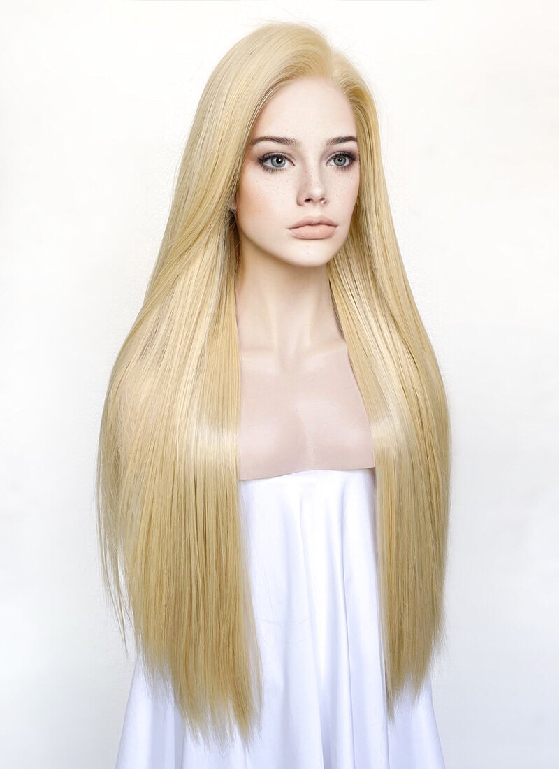 Blonde Straight 13" x 6" Lace Top Kanekalon Synthetic Hair Wig LFS019