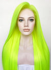 Neon Green Straight  13" x 6" Lace Top Synthetic Wig LFS020