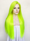 Neon Green Straight  13" x 6" Lace Top Synthetic Wig LFS020