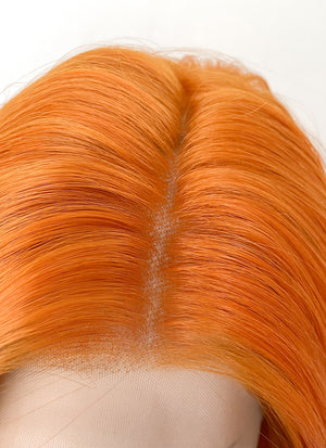 Orange Straight 13" x 6" Lace Top Kanekalon Synthetic Wig LFS025