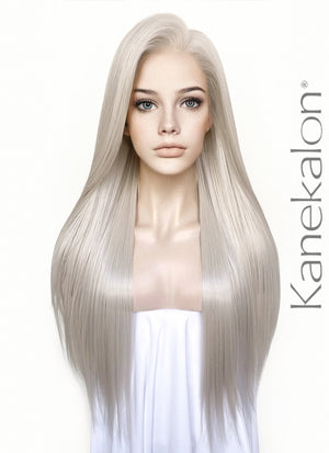 Ash Blonde Straight 13" x 6" Lace Top Kanekalon Synthetic Hair Wig LFS029