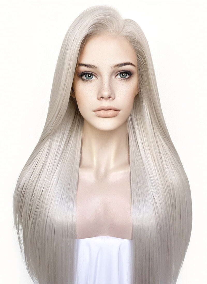 Ash Blonde Straight 13" x 6" Lace Top Kanekalon Synthetic Hair Wig LFS029