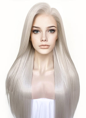 Ash Blonde Straight 13" x 6" Lace Top Kanekalon Synthetic Hair Wig LFS029