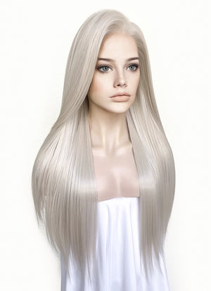 Ash Blonde Straight 13" x 6" Lace Top Kanekalon Synthetic Hair Wig LFS029