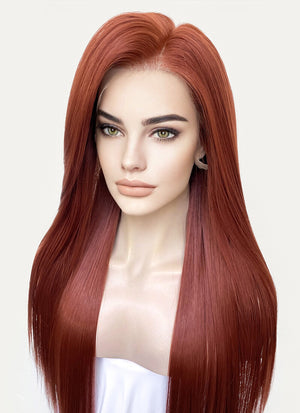 Auburn Straight 13" x 6" Lace Top Kanekalon Synthetic Hair Wig LFS030