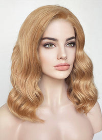 Golden Blonde Wavy Lace Front Synthetic Wig LF1266