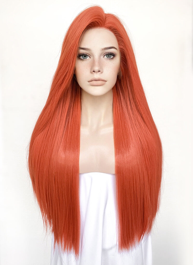 Ginger Straight Yaki Lace Front Synthetic Wig LN6028