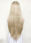 Pastel Ash Blonde Straight Yaki Lace Front Synthetic Hair Wig LN6031