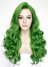 Green Wavy Yaki Lace Front Synthetic Hair Wig LN6033