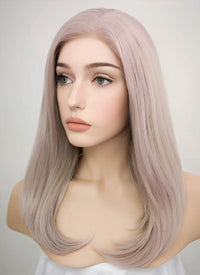 Pastel Pale Plum Straight Lace Front Synthetic Wig LW1514A