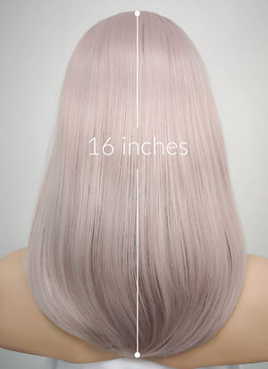 Pastel Pale Plum Straight Lace Front Synthetic Wig LW1514A