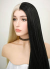 Straight Light Blonde Black Split Gemini Color Lace Wig CLW1531 (Customisable)