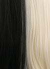 Straight Light Blonde Black Split Gemini Color Lace Wig CLW1531 (Customisable)