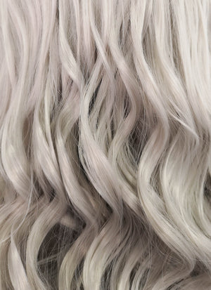Pastel Grey Wavy Lace Front Synthetic Wig LW4007