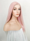 Pink White Ombre Straight Lace Front Synthetic Wig LW4008