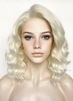 Platinum Blonde Wavy Lace Front Synthetic Wig LW4031