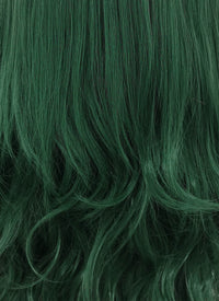 Dark Green Wavy Lace Front Synthetic Wig LF667V