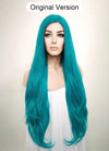 Straight Turquoise Blue Lace Front Synthetic Wig LW714A