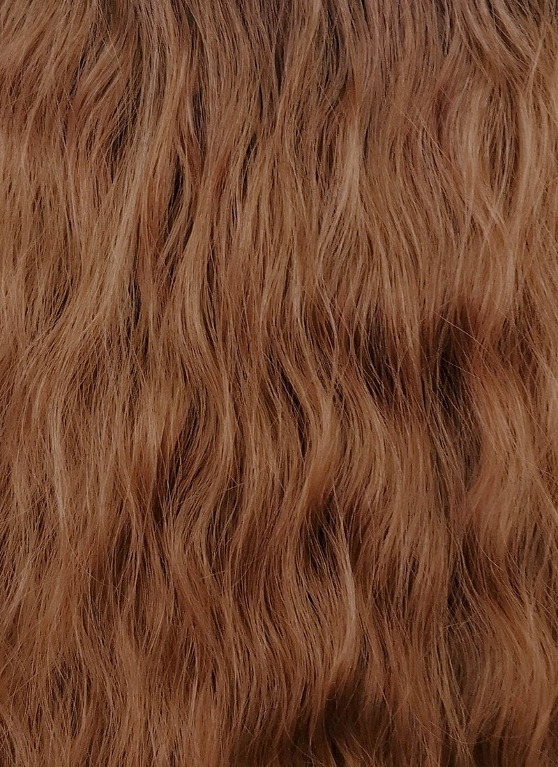 Two Tone Brown Curly Synthetic Wig NL014