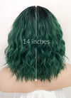 Green With Dark Roots Wavy Bob Synthetic Wig NL016
