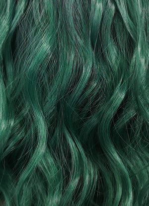 Green With Dark Roots Wavy Bob Synthetic Wig NL016