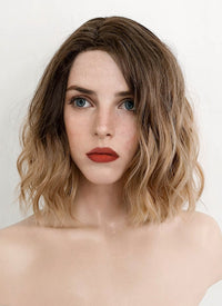 Stranger Things Robin Buckley Two Tone Brown Wavy Bob Synthetic Wig NL029A