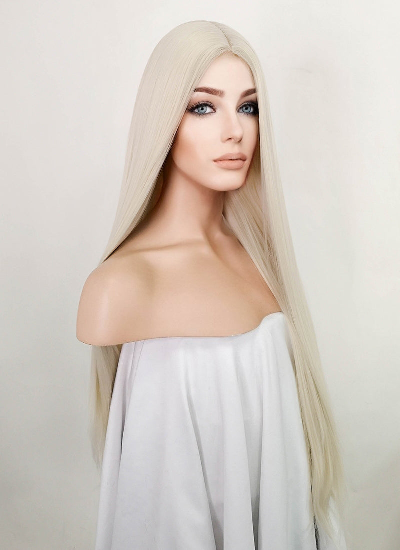 Platinum Blonde Straight Synthetic Wig NL041