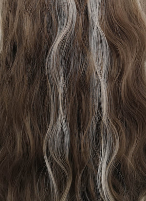 Brunette Mixed Blonde Curly Synthetic Wig NS034