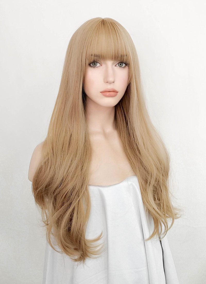 Blonde Wavy Synthetic Hair Wig NS045