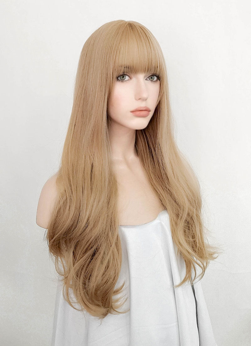 Blonde Wavy Synthetic Hair Wig NS045