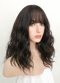 Black Wavy Synthetic Wig NS064