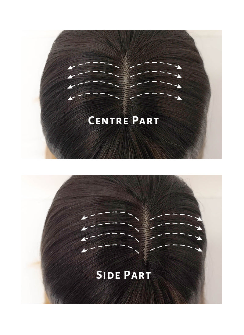 Mixed Brown With Dark Roots Straight Synthetic Wig NS082
