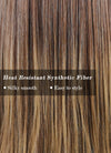 Mixed Brown With Dark Roots Straight Synthetic Wig NS082