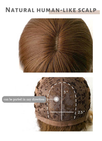 Brown Blonde Ombre Wavy Synthetic Wig NS084