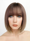 Ash Pink Blonde Ombre Bob Straight Synthetic Wig NS118
