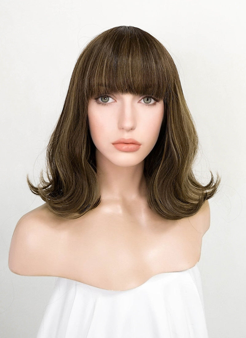 Mixed Brown Wavy Bob Synthetic Wig NS165