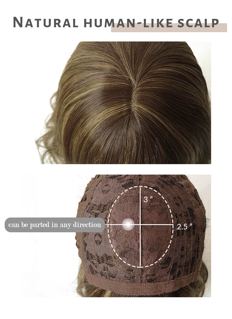 Mixed Brown Wavy Bob Synthetic Wig NS165