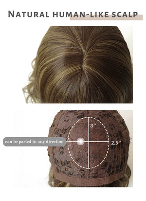 Mixed Brown Wavy Bob Synthetic Wig NS165