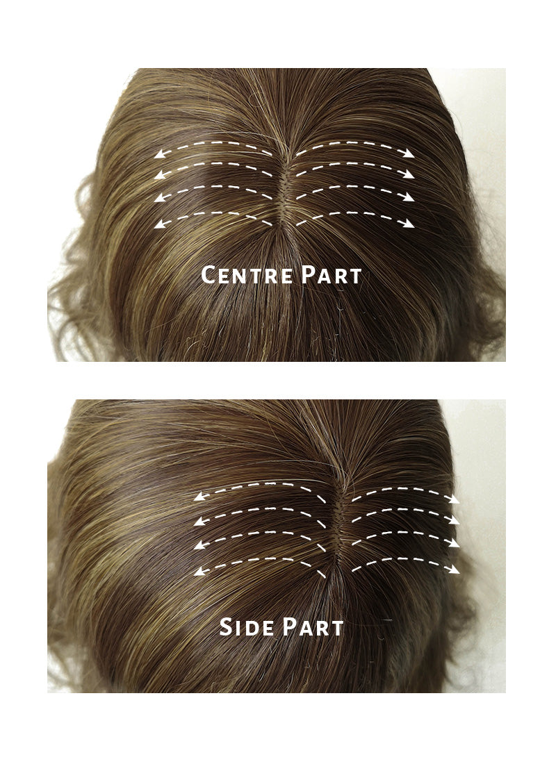 Mixed Brown Wavy Bob Synthetic Wig NS165