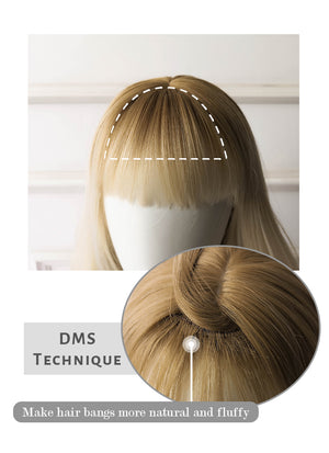 Two Tone Blonde Wavy Synthetic Wig NS185