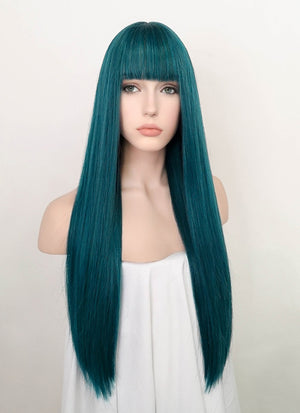 Turquoise Blue Straight Synthetic Wig NS192