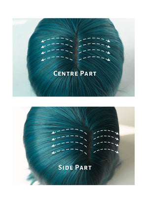 Turquoise Blue Straight Synthetic Wig NS192