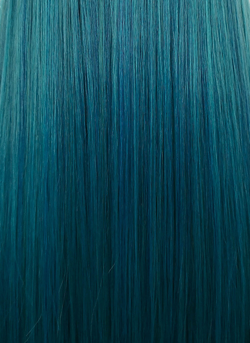 Turquoise Blue Straight Synthetic Wig NS192