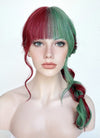 Red Green Split Gemini Color Braided Synthetic Wig NS2000