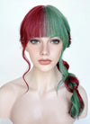 Red Green Split Color Braided Synthetic Wig NS2000