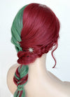 Red Green Split Gemini Color Braided Synthetic Wig NS2000