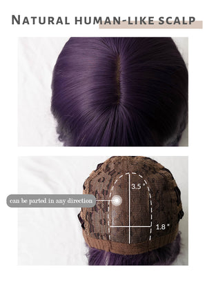 Purple Wavy Synthetic Wig NS201