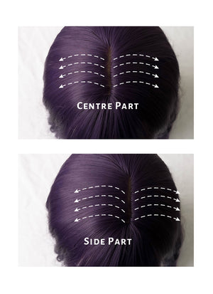 Purple Wavy Synthetic Wig NS201