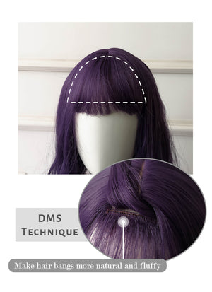 Purple Wavy Synthetic Wig NS201