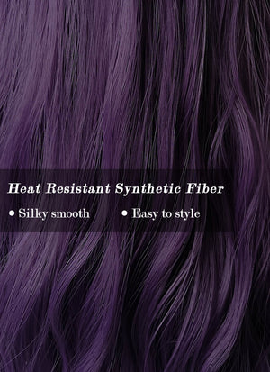 Purple Wavy Synthetic Wig NS201